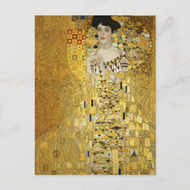 Postal Retrato de Adele Bloch-Bauer I por Gustav Klimt Po (Anverso)