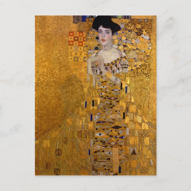 Postal Retrato de Adele Bloch-Bauer por Gustav Klimt 1907 (Anverso)