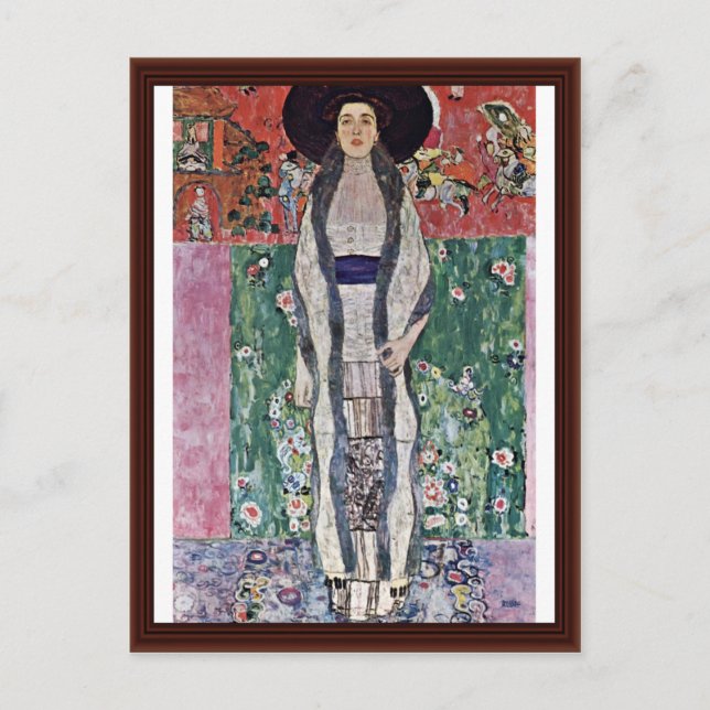 Postal Retrato De Adele Bloch-Bauer Por Klimt Gustav (Anverso)