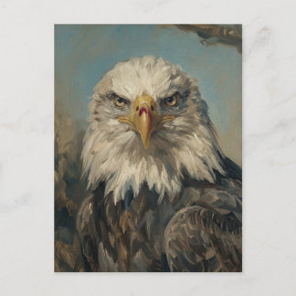 Postal Retrato de águila calva Gracias por el servicio a