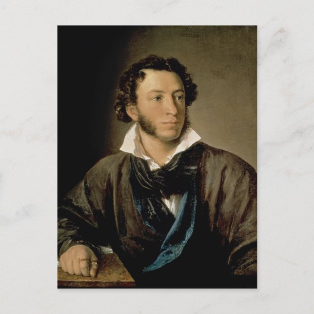 Postal Retrato de Alexander Pushkin (Anverso)