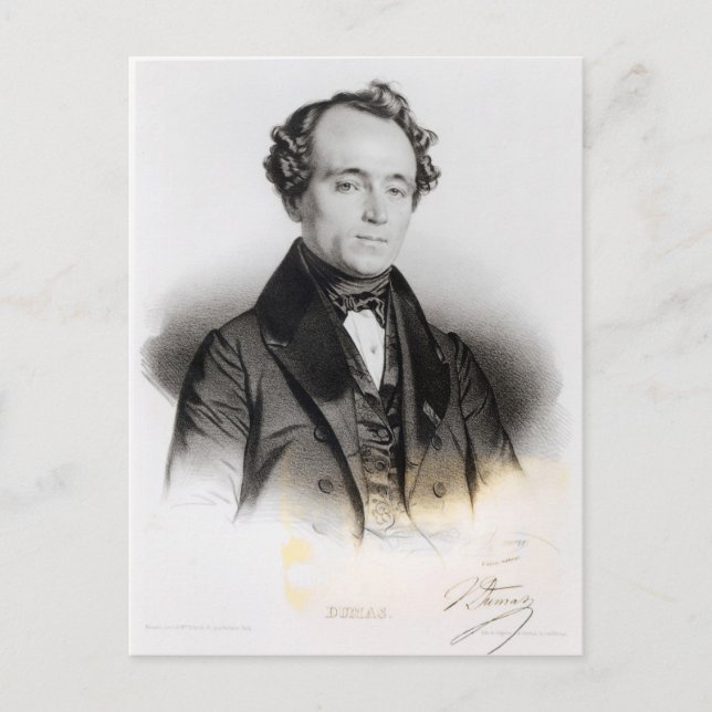 Postal Retrato de Alexandre Dumas Fils (Anverso)