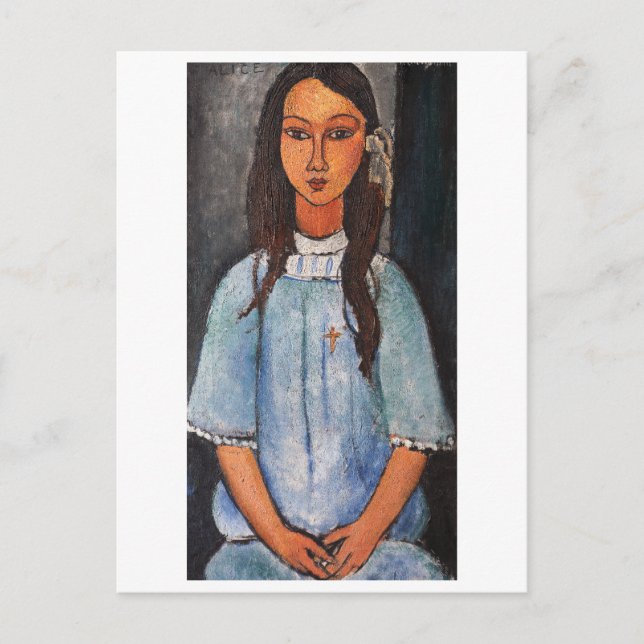 Postal Retrato de Alice, Modigliani (Anverso)