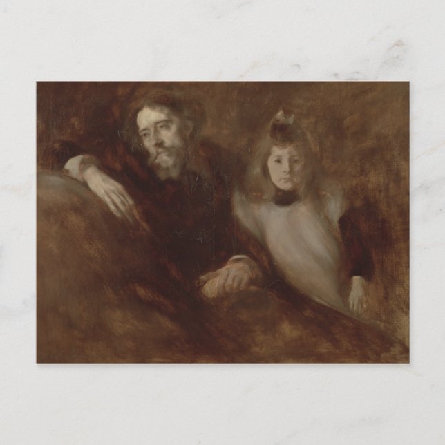 Postal Retrato de Alphonse Daudet (Anverso)