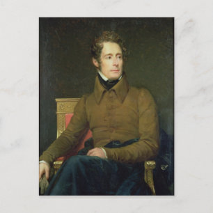 Postal Retrato de Alphonse de Lamartine, 1831