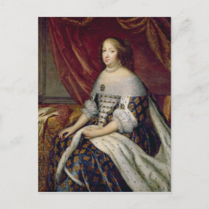 Postal Retrato de Ana de Austria Reina de Francia