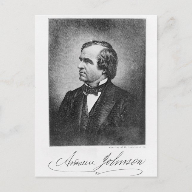 Postal Retrato de Andrew Johnson (Anverso)