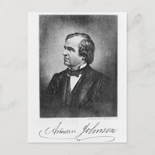 Postal Retrato de Andrew Johnson