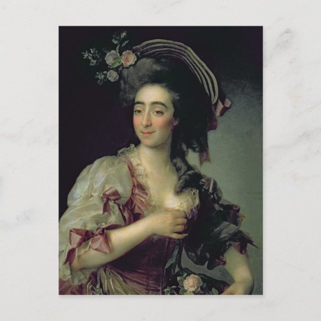 Postal Retrato de Anna Davia-Bernucci, 1782 (Anverso)