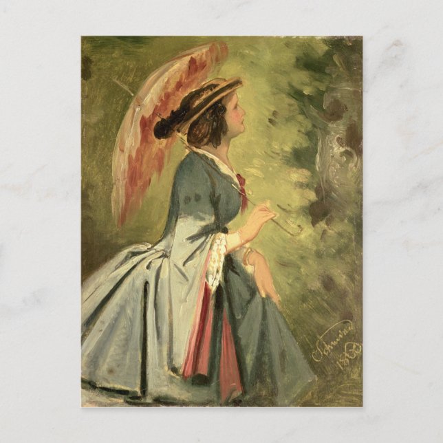 Postal Retrato de Anna, la hija del artista, 1860 (Anverso)