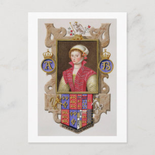 Postal Retrato de Anne Boleyn (1507-36) Segunda Reina de 