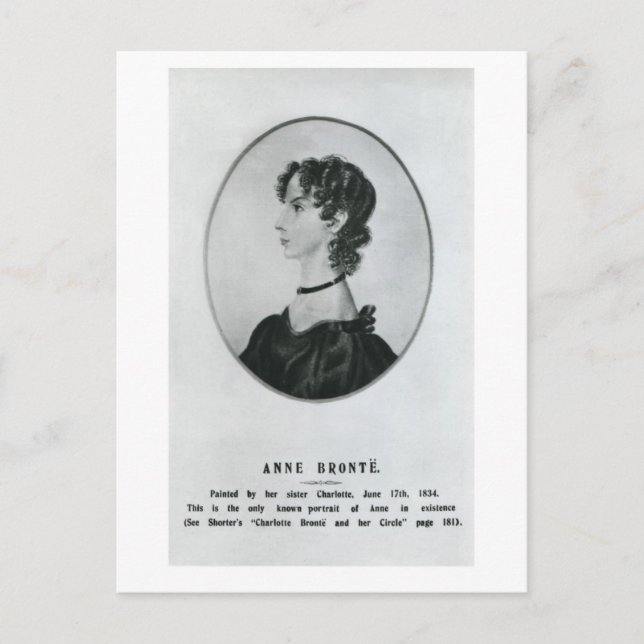 Postal Retrato de Anne Brontë (Anverso)