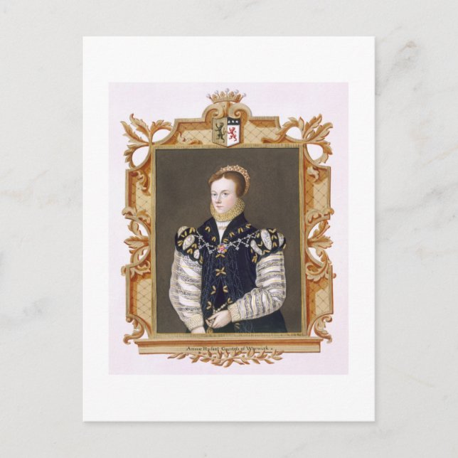 Postal Retrato de Anne Russell (d.1604) Countess of Warw (Anverso)