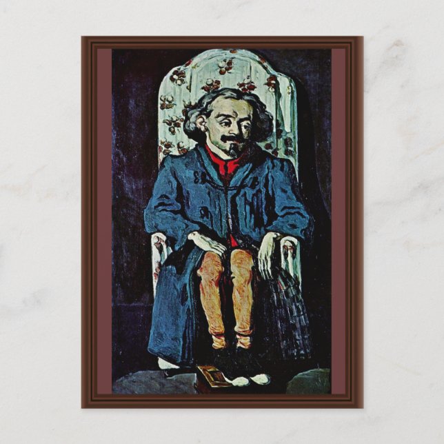 Postal Retrato De Aquiles Emperaire Por Paul Cézanne (Anverso)