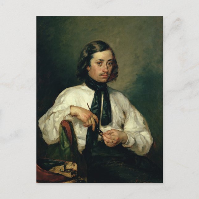 Postal Retrato de Armand Ono, conocido como El hombre con (Anverso)