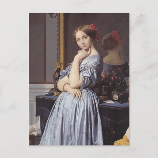 Postal Retrato de arte fino de Vicomtess othenin Dhausson (Anverso)