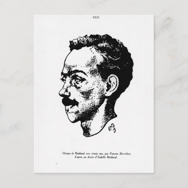 Postal Retrato de Arthur Rimbaud (Anverso)