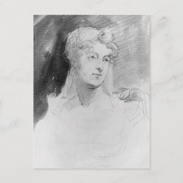 Postal Retrato de Augusta Leigh (Anverso)