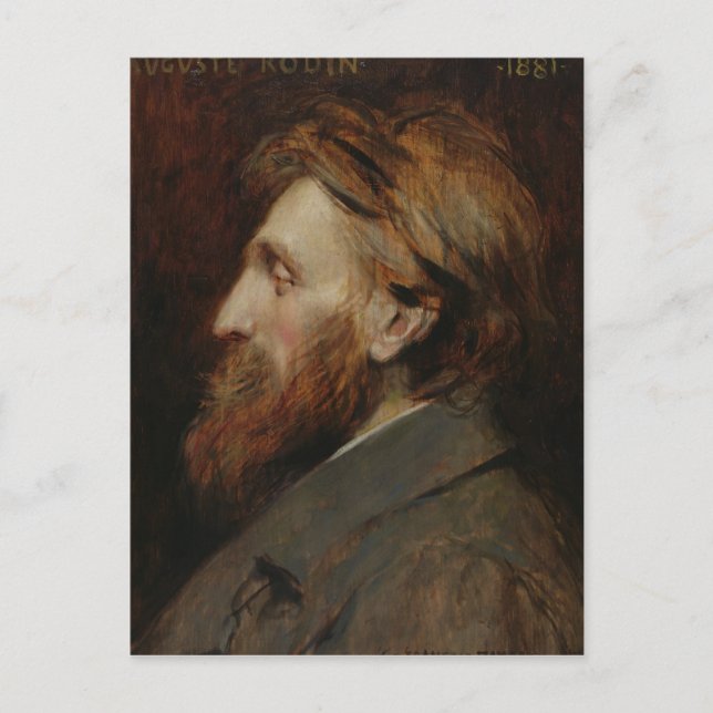 Postal Retrato de Auguste Rodin 1881 (Anverso)