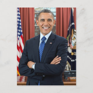 Postal Retrato de Barack Obama
