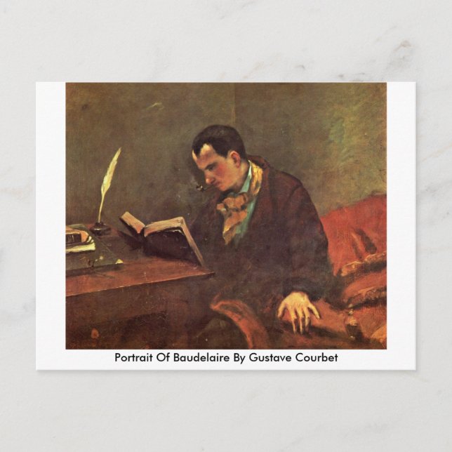 Postal Retrato De Baudelaire Por Gustave Courbet (Anverso)
