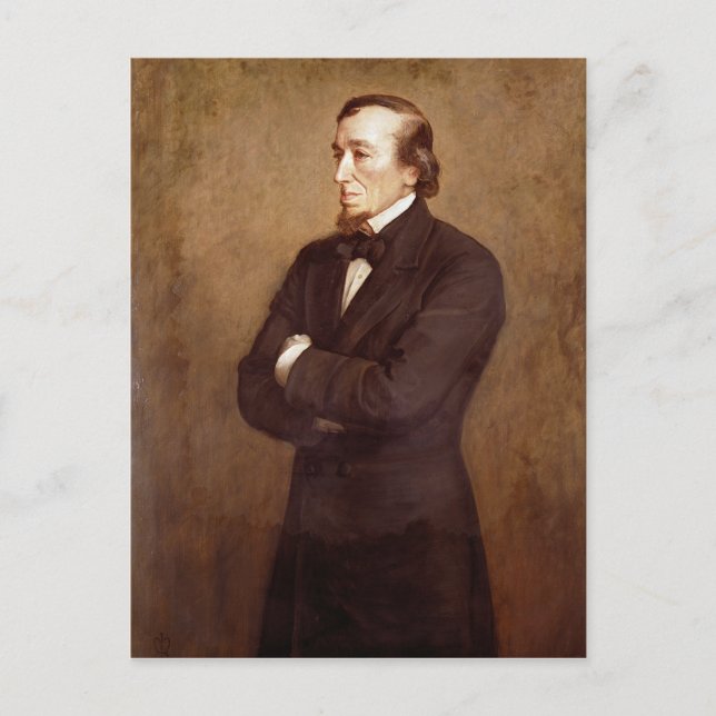 Postal Retrato de Benjamin Disraeli (Anverso)