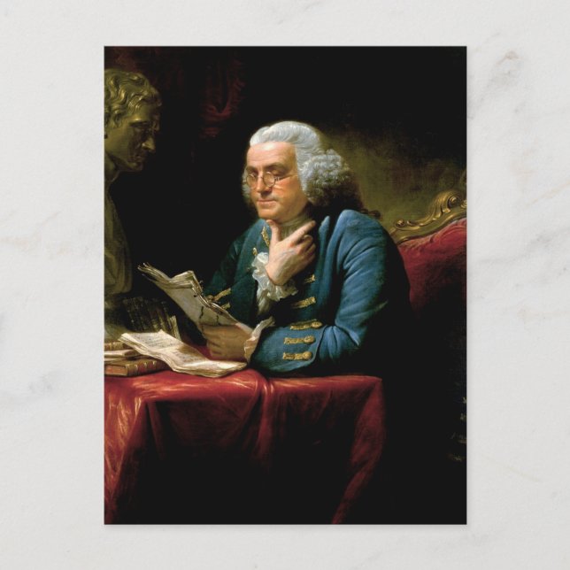 Postal Retrato de Benjamin Franklin (Anverso)