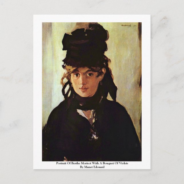 Postal Retrato De Berthe Morisot (Anverso)