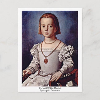 Postal Retrato De Bia Medici Por Angelo Bronzino