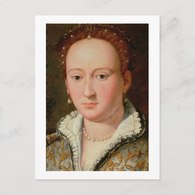 Postal Retrato de Bianca Cappello, c.1580 (aceite sobre c (Anverso)
