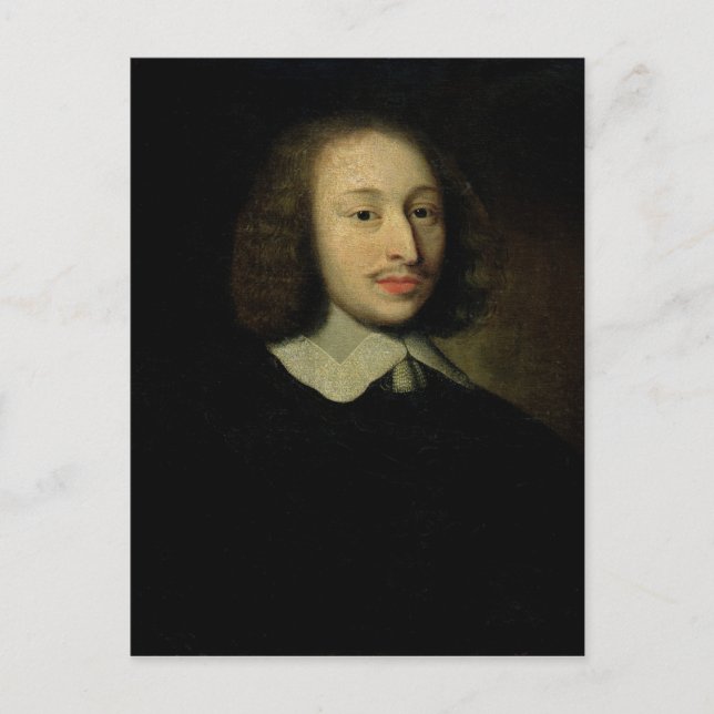 Postal Retrato de Blaise Pascal (Anverso)