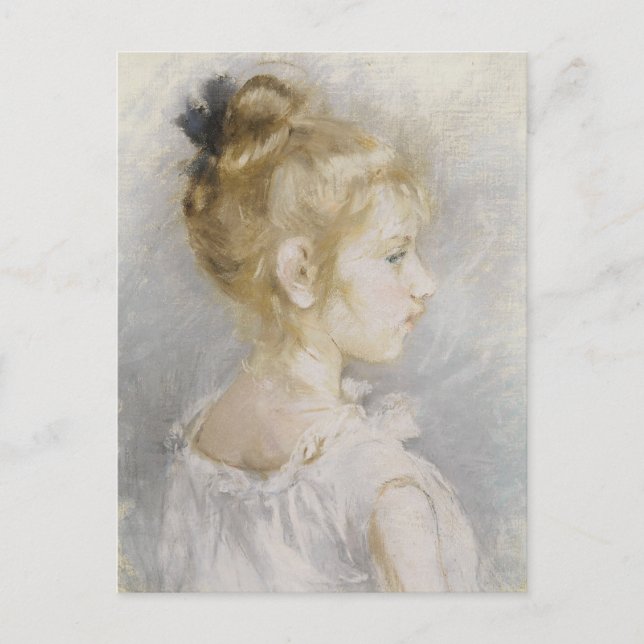 Postal Retrato de Blanche Pontillon | Berthe Morisot (Anverso)