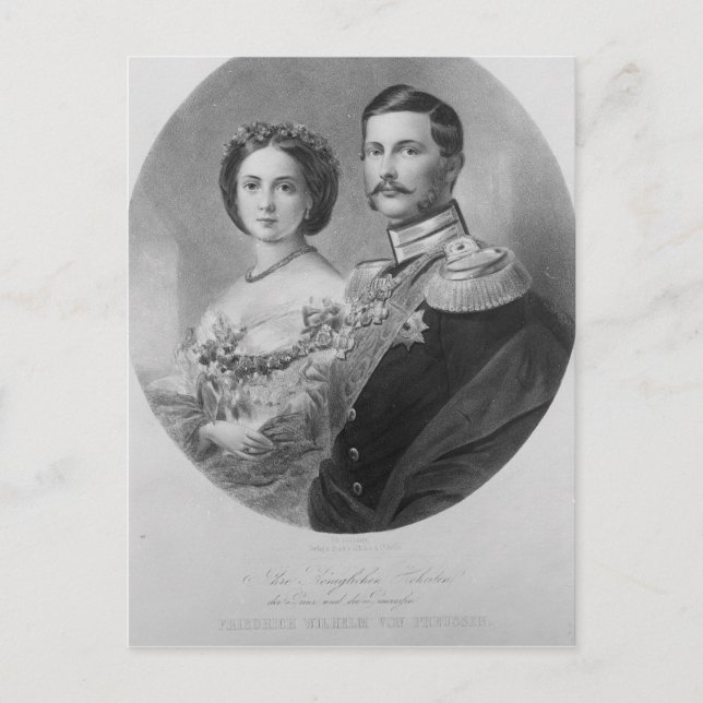 Postal Retrato de boda de Sus Altezas Reales (Anverso)