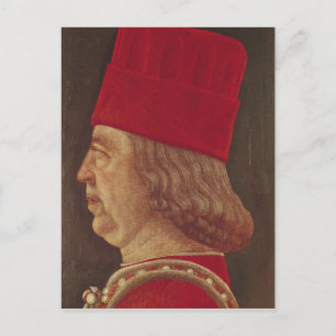 Postal Retrato de Borso de Este, Príncipe de Ferrara