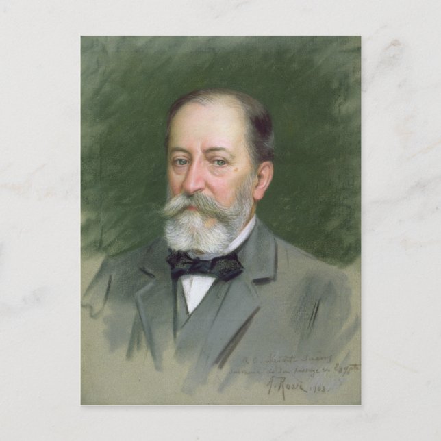 Postal Retrato de Camille Saint-Saens 1903 (Anverso)