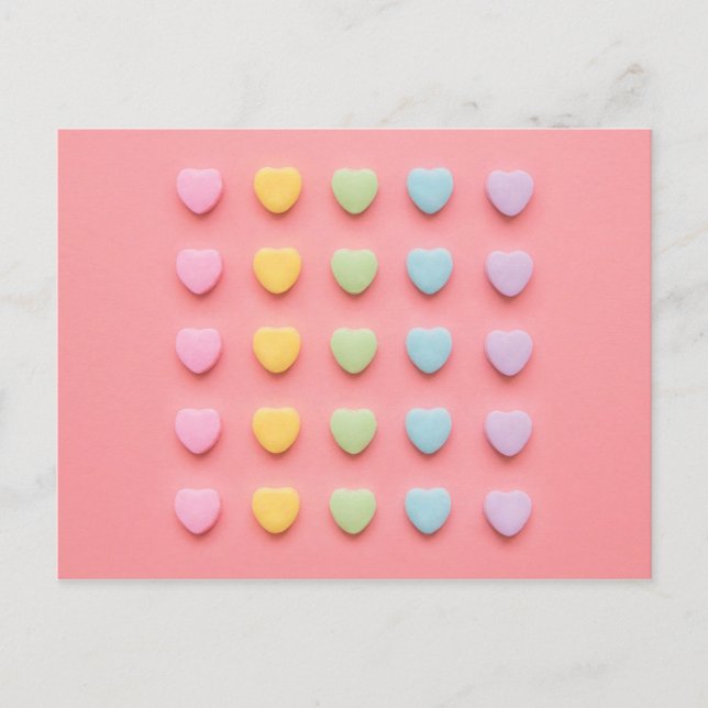 Postal Retrato de Candy Hearts (Anverso)