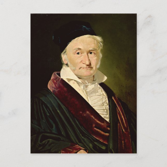 Postal Retrato de Carl Friedrich Gauss, 1840 (Anverso)