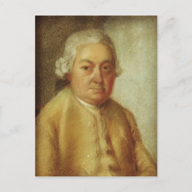 Postal Retrato de Carl Philipp Emanuel Bach, c.1780 (Anverso)