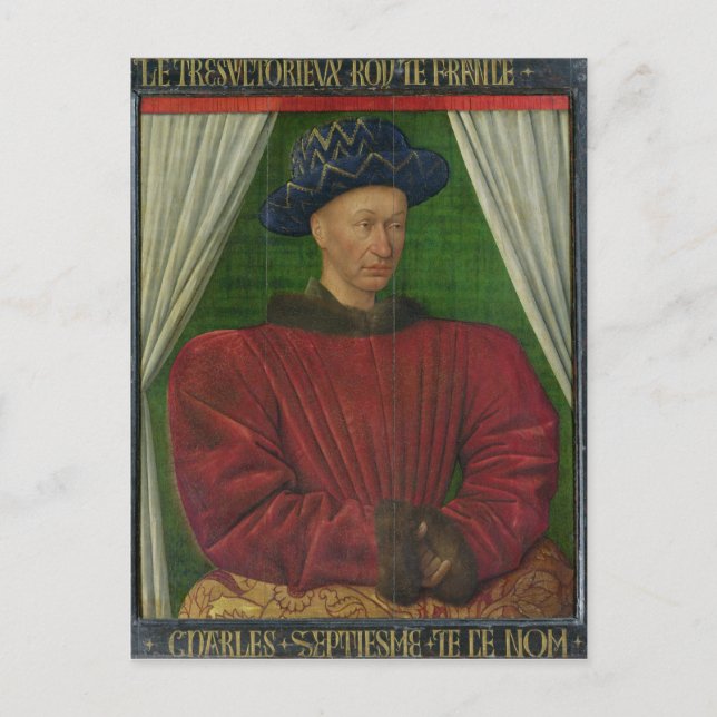 Postal Retrato de Carlos VII, c.1445-50 (Anverso)