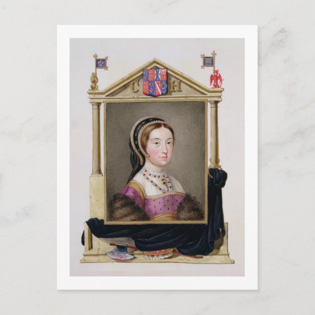 Postal Retrato de Catherine Howard (c.1520-d.1542) 5ª Q (Anverso)