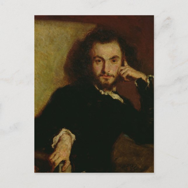 Postal Retrato de Charles Baudelaire 1844 (Anverso)