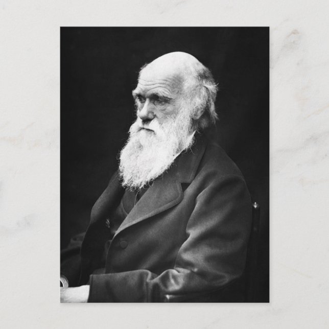 Postal Retrato de Charles Darwin (Anverso)