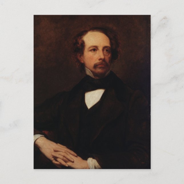 Postal Retrato de Charles Dickens 1855 (Anverso)