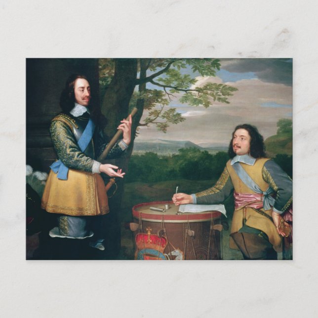 Postal Retrato de Charles I y Sir Edward Walker (Anverso)