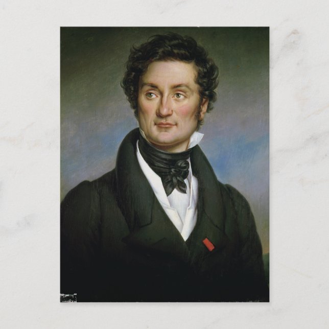 Postal Retrato de Charles Nodier 1824 (Anverso)