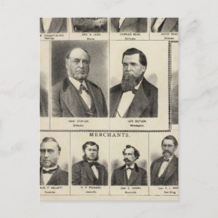 Postal Retrato de comerciantes de madera, Minnesota