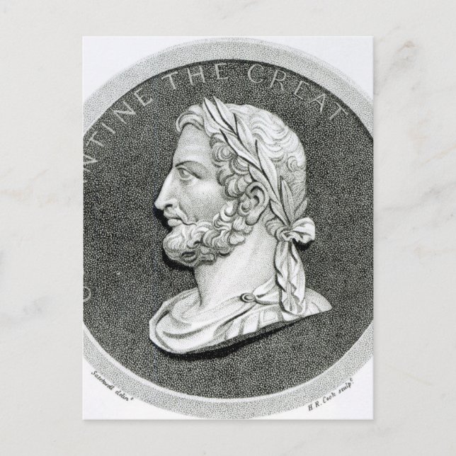 Postal Retrato de Constantino el Grande (Anverso)