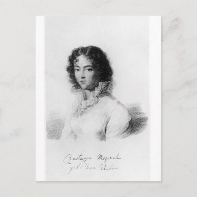 Postal Retrato de Constanze Mozart 1828 (Anverso)