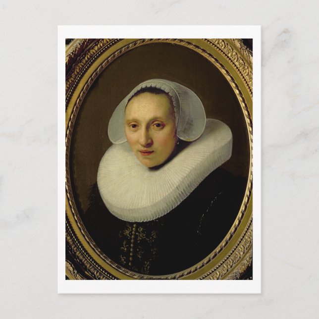 Postal Retrato de Cornelia Pronck, esposa de Albert Cuype (Anverso)