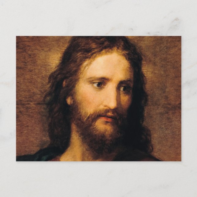 Postal Retrato de Cristo por Heinrich Hofmann (Anverso)